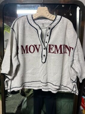 Free people movement sporty open knit top